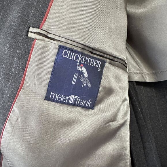 Vintage Meier & Frank Cricketeer Blazer Sport Coat Union 100% Wool Pinstripe - Picture 4 of 6